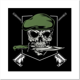 Soldier Skull Army Emblem Posters and Art